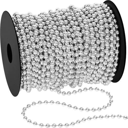 KAHEIGN 20m Perlenband Weihnachtsbaum Perlenkette Perlengirlande, 8mm Silberne Weihnachtsperlenkette künstliche Perlenschnur Weihnachtskette für Christbaumschmuck Perlenkette Hochzeit DIY Deko KAHEIGN 20m Perlenband Weihnachtsbaum Perlenkette Perlengirlande, 8mm Silberne Weihnachtsperlenkette künstliche Perlenschnur Weihnachtskette für Christbaumschmuck Perlenkette Hochzeit DIY Deko von KAHEIGN