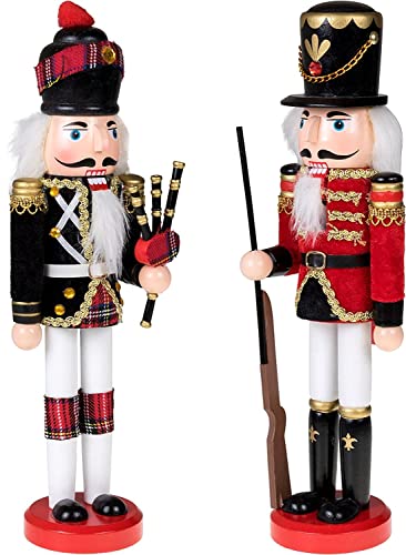 KAHEIGN 2Pcs Nussknacker Figuren Holz Soldaten, 30cm Traditionelle Weihnachten Deko aus Kiefernholz für Zuhause Weihnachtsdekoration Weihnachtsschmuck KAHEIGN 2Pcs Nussknacker Figuren Holz Soldaten, 30cm Traditionelle Weihnachten Deko aus Kiefernholz für Zuhause Weihnachtsdekoration Weihnachtsschmuck von KAHEIGN