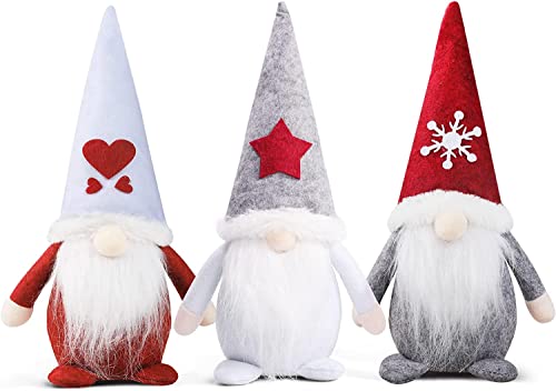 KAHEIGN 3Pcs Weihnachtswichtel Schwedische Weihnachten Deko Wichtel, Weihnachtsdeko Wichtel Figuren Schwedische Weihnachtszwerg Elfenfiguren für Familie Weihnachten Dekoration von KAHEIGN