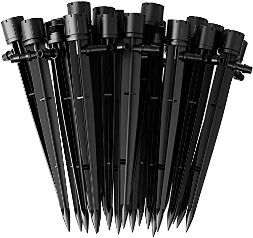 KAHEIGN 60Pcs Wasser Bewässerung Tropfer, 8 Löcher Einstellbare Bewässerungssprinkler Micro Drip Tropfbewässerung 360-Grad-Bewässerungssystem für Topfpflanzen 4 mm / 7 mm Rohr von KAHEIGN