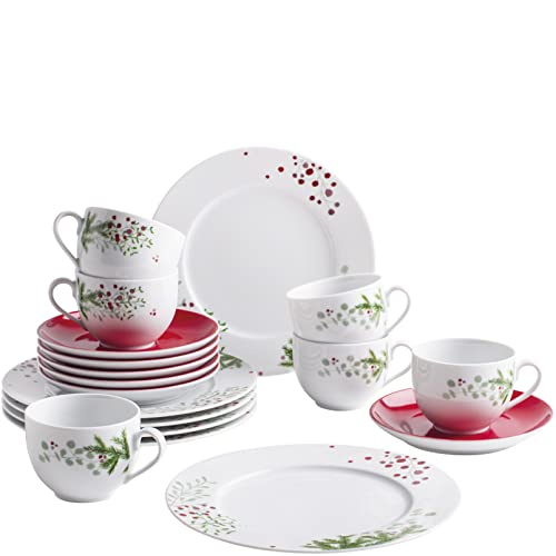 KAHLA 050104A10470C Aronda Hello Winter Kaffee-Set 18tlg. | Kaffeeservice mit Weihnachtsmotiv für 6 Personen aus Porzellan von KAHLA