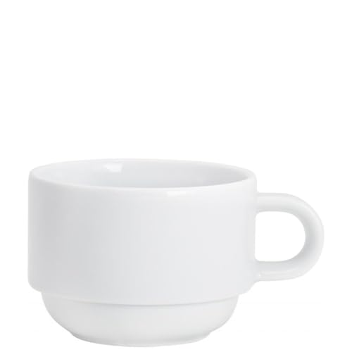 KAHLA System Plus Kaffee-Obertasse 0,18 l stapelbar | weiße Tasse aus Porzellan von KAHLA