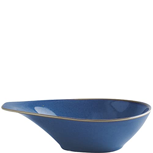 KAHLA 1T2960A93021W Homestyle Schale mit Griff 0,40 l atlantic blue orientalisches Geschirr aus Porzellan mit Steingut- und Keramiklook Suppenschale Salatschale oval 400 ml blau von KAHLA