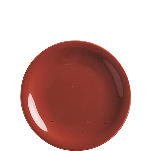 KAHLA Homestyle Brotteller 16 cm siena red mediterranes Geschirr aus Porzellan mit Steingut- und Keramiklook kleiner Teller flacher Vorlagenteller Kuchenteller Snackteller rund rot von KAHLA