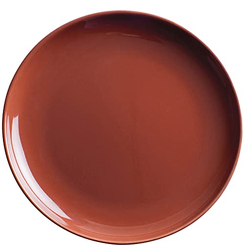 KAHLA Homestyle Frühstücksteller 21 cm siena red mediterranes Geschirr aus Porzellan mit Steingut- und Keramiklook dicker Teller Kuchenteller Desserteller Brotteller rund rot von KAHLA