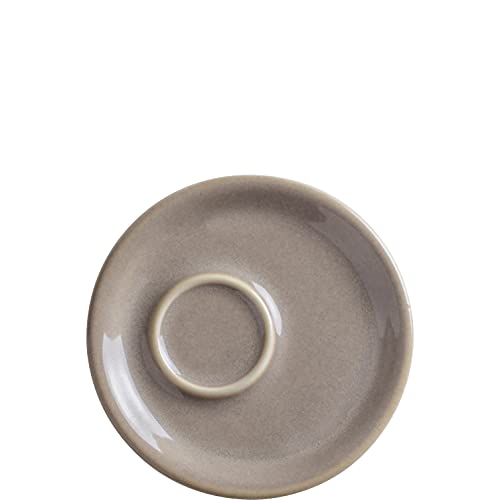 KAHLA 1T3518A93022W Homestyle Untertasse 11,7 cm desert sand rustikales Geschirr aus Porzellan mit Steingut- und Keramiklook kleine flache Untertasse für Espresso- und Mokkatasse rund grau von KAHLA