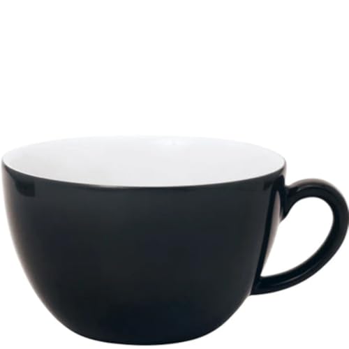 KAHLA 204708A72128C Pronto Colore Cappuccino-Obertasse 0,25 l pure black|schwarze Tasse aus Porzellan von KAHLA