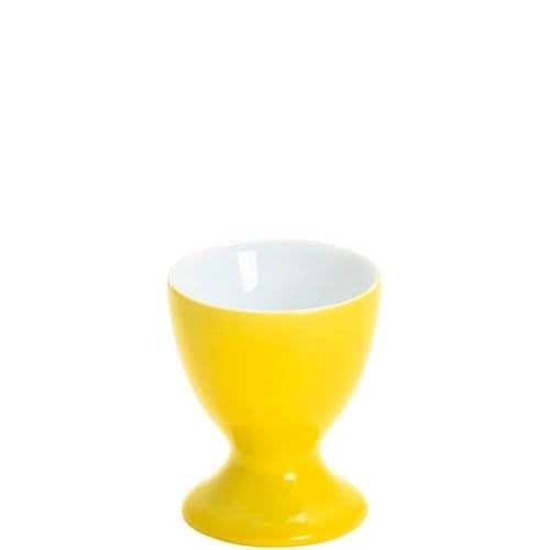 KAHLA 207401A69371X Pronto Colore Eierbecher mit Fuß Sunny Yellow|gelber Eierhalter aus Porzellan von KAHLA