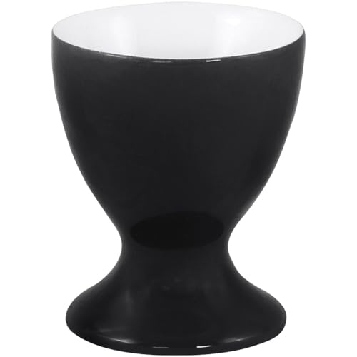 KAHLA 207401A72128X Pronto Colore Eierbecher mit Fuß Pure Black|schwarzer Eierhalter aus Porzellan von KAHLA