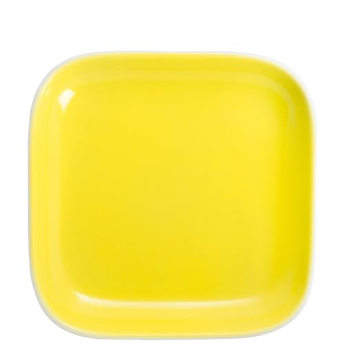 KAHLA 207761A69371C Pronto Colore Deckelchen eckig 10x10 cm sunny yellow|gelbe kleine Platte aus Porzellan von KAHLA