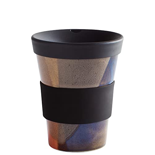 KAHLA 23H214A44028W cupit Becher 0,35 l pure black + colours of nature To Go Becher aus Porzellan von KAHLA