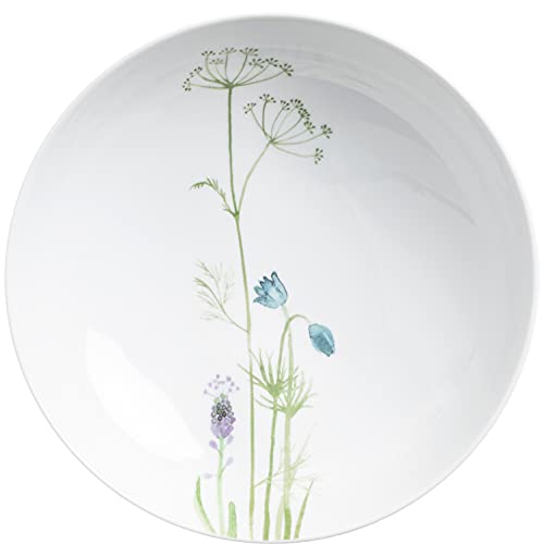 KAHLA 393456A50001C Five Senses Wildblume Suppenteller 21 cm | tiefer Teller mit Blumenmotiv aus Porzellan blau/rot von KAHLA
