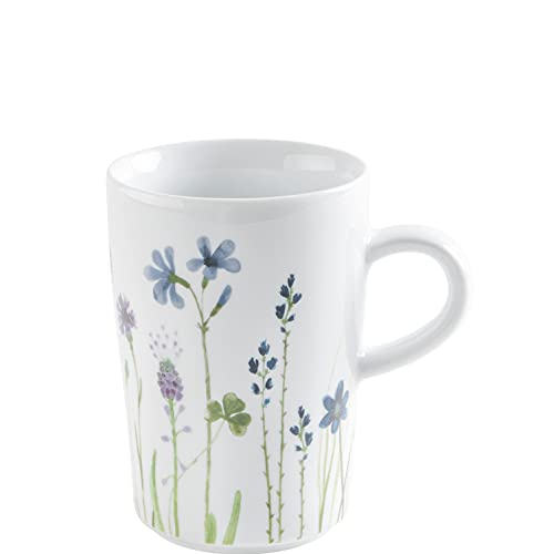 KAHLA Five Senses Wildblume Macchiato-Obertasse 0,35 l | Kaffeetasse mit Blumenmotiv aus Porzellan blau/rot von KAHLA