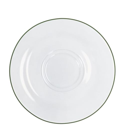 KAHLA Pronto Line Untertasse 16 cm Line smaragd green | Unterteller mit dunkelgüner Linie aus Porzellan von KAHLA