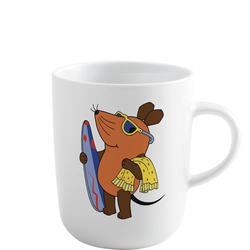 KAHLA DieMaus Becher 0,35 l Urlaub's Maus | weißer Becher im Sendung mit der Maus Design KAHLA DieMaus Becher 0,35 l Urlaub's Maus | weißer Becher im Sendung mit der Maus Design von KAHLA