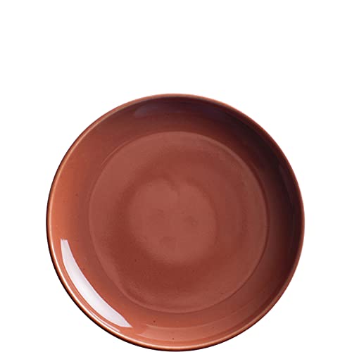 KAHLA Homestyle Snackteller 14 cm siena red mediterranes Geschirr aus Porzellan mit Steingut- und Keramiklook kleiner Teller flacher Vorlagenteller Dessertteller Kuchenteller rund rot von KAHLA