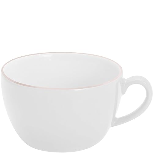 KAHLA 204708A69972C Pronto Line Cappuccino-Obertasse 0,25 l Line pastel rose | Kaffeetasse mit rosa Linie aus Porzellan von KAHLA