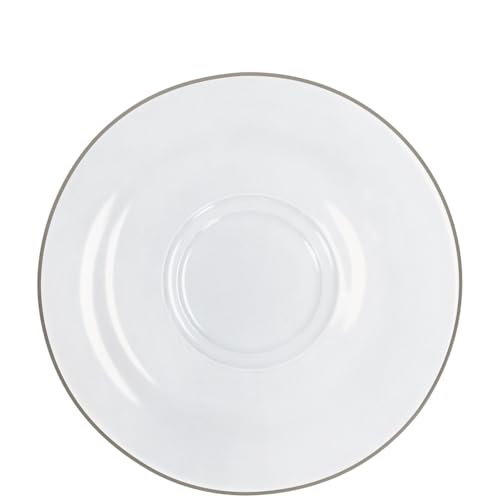 KAHLA Pronto Line Untertasse 16 cm Line cool gray | Unterteller mit grauer Linie aus Porzellan von KAHLA