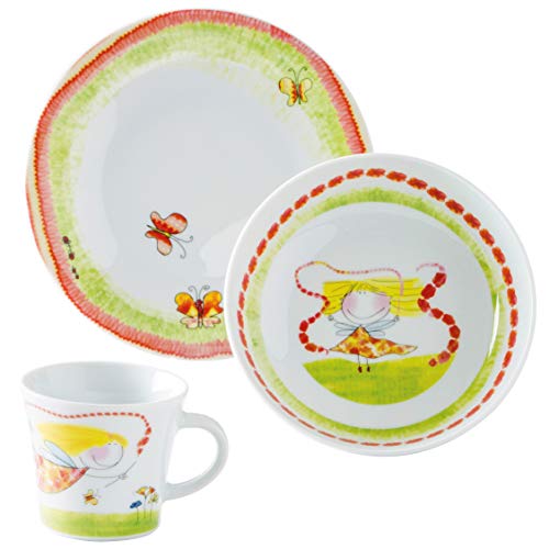 KAHLA 32D200O76646C Kids Blumenfee Porzellan Kindergeschirr-Set Geschirr-Set für Mädchen bunt rund 3 teilig Set Tasse Suppenteller Teller KAHLA 32D200O76646C Kids Blumenfee Porzellan Kindergeschirr-Set Geschirr-Set für Mädchen bunt rund 3 teilig Set Tasse Suppenteller Teller von KAHLA