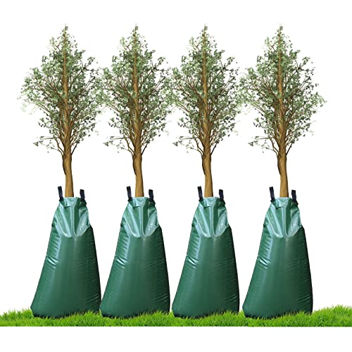 4 Stück Baumbewässerungssack 75L Wassersack für Baum, Baumbeutel Bewässerungsbeutel Automatischer Tropfbewässerungs mit langsamer Abgabe aus PVC , Perfekt für Bewässerung im Garten (4 Stück) von KAHOO