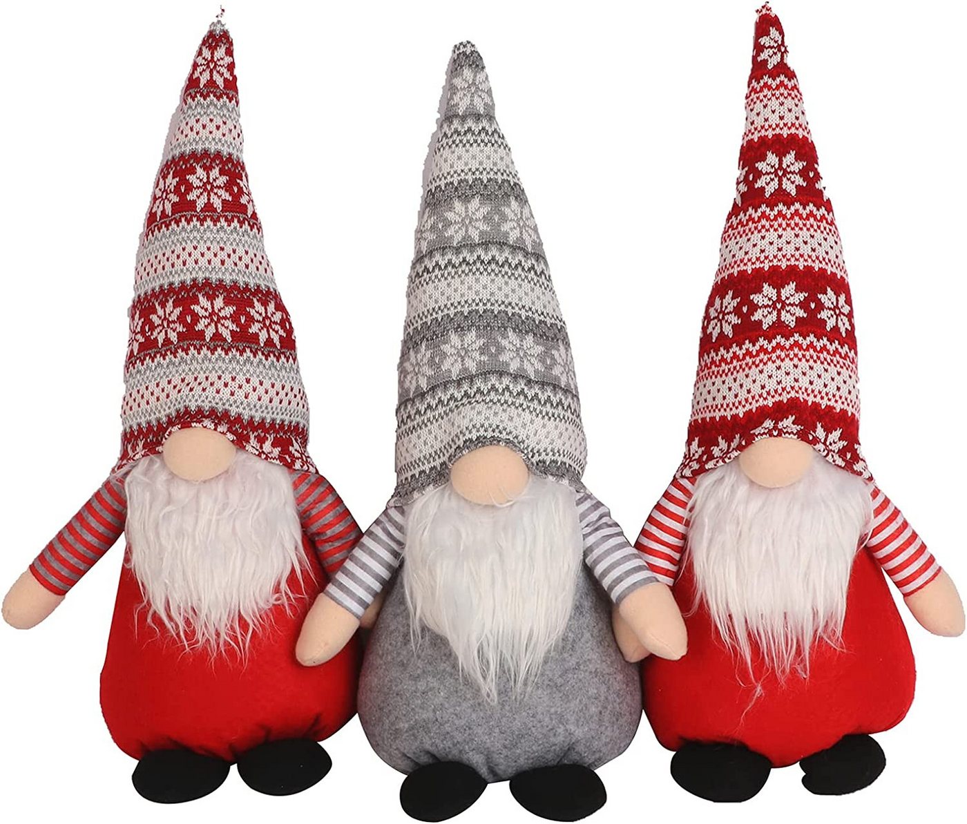 KAHOO Weihnachtsfigur Weihnachtswichtel in viele Stile, 3er Weihnachtsdeko von KAHOO