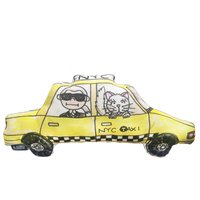 Nyc Cab Kissen, Taxikissen, Dekokissen, New York Wohnkultur, Formkissen von KAHRI