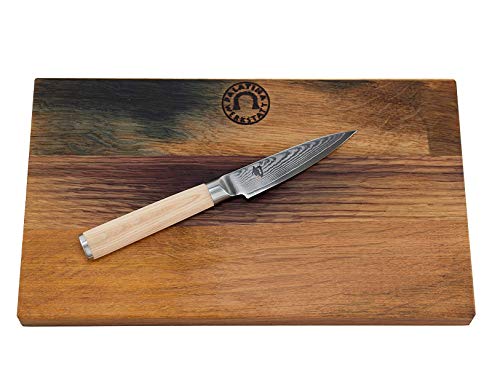 Kai Shun Classic White | DM-0700W | Japanisches Officemesser Gemüsemesser mit 8.5 cm Klinge aus Damaststahl | Schneidebrett aus massiver Eiche 30x18 cm | VK: 149,- € von KAI/Palatina Werkstatt