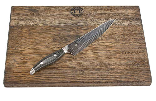 Kai Shun Nagare NDC-0701 | ultrascharfes Allzweckmesser | Klinge 15 cm | Lagen Damaststahl | + basaltgraues, massives Schneidebrett aus Eiche 35x25 cm | VK: 294,- € von KAI/Palatina Werkstatt