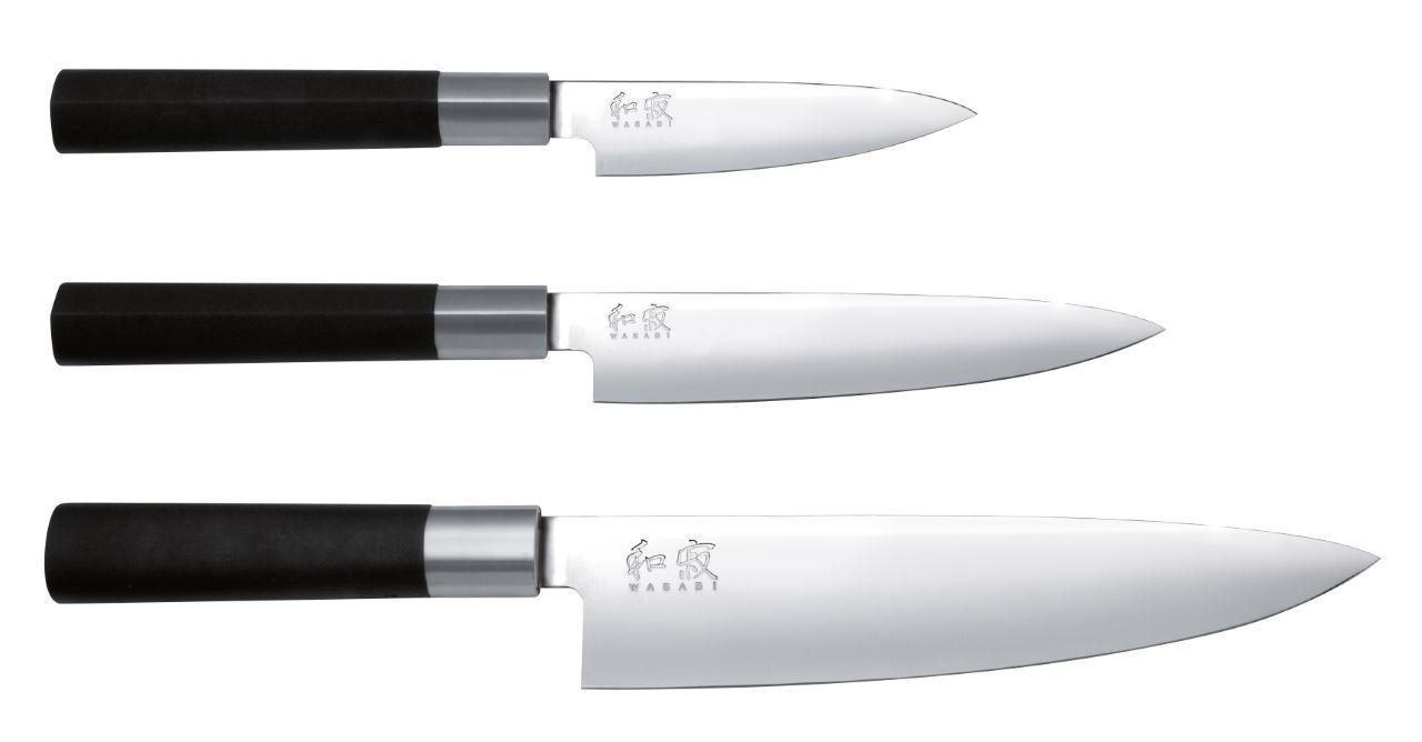 KAI Messer-Set Wasabi Japan Messerset mit Kochmesser (3-tlg) von KAI