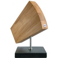 KAI Messerblock Keil magnetisch / drehbar - Eichenholz mit Granitsockel von KAI