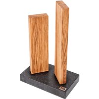 KAI Messerblock Stonehenge magnetisch für 4 Messer - Eichenholz mit Granitsockel von KAI