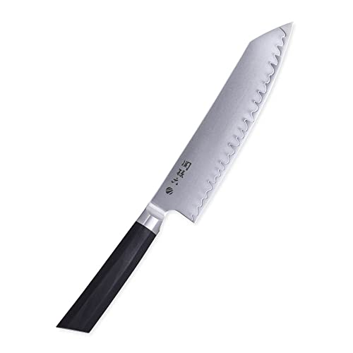 KAI Seki Magoroku Kaname Kiritsuke 19,5 cm Klingenlänge - VGXeos-Stahl aus 3-Lagenstahl geschmiedet 60-62 HRC - Pakkaholzgriff - Made in Japan handgefertigt - japanisches Küchenmesser Kochmesser von KAI