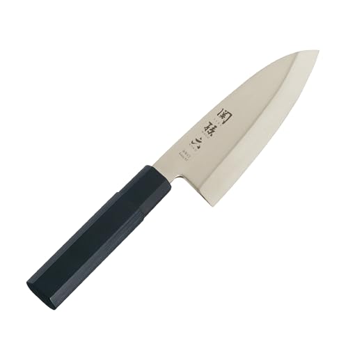 KAI Seki Magoroku Kinju und Hekiju Deba 15,0 cm Klingenlänge - 8A solid & SUS420J2 - 58 & 56 (±1) HRC - handgefertigt - Pakkaholz & PP-Kunststoff - japanisches Hackmesser - Made in Japan von KAI