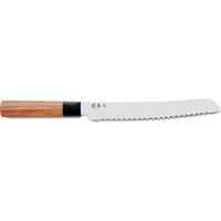 KAI Seki Magoroku Red Wood Brotmesser 22,5 cm - Carbon 1K6 Stahlklinge - Griff Pakkaholz von KAI