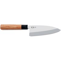 KAI Seki Magoroku Red Wood Deba 15,5 cm - Carbon 1K6 Stahlklinge - Griff Pakkaholz von KAI