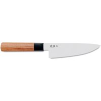 KAI Seki Magoroku Red Wood Kochmesser 15 cm - Carbon 1K6 Stahlklinge - Griff Pakkaholz von KAI