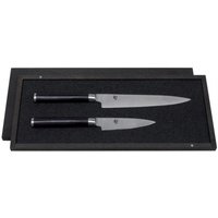 KAI Shun Classic 2-teiliges Set mit Office- & Allzweckmesser - Damaststahl - Griff Pakkaholz von KAI