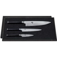 KAI Shun Classic 3-teiliges Set mit Office- , Allzweck- & Kochmesser - Damaststahl - Griff Pakkaholz von KAI