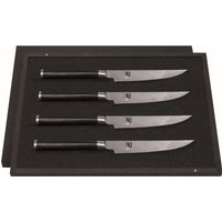 KAI Shun Classic 4-teiliges Steakmesser-Set 12 cm - Damaststahl - Griff Pakkaholz von KAI