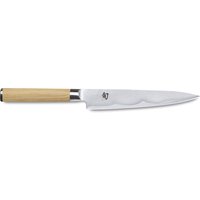 KAI Shun Classic White Allzweckmesser 15 cm - 32-lagiger Damaststahl - Griff Pakkaholz von KAI