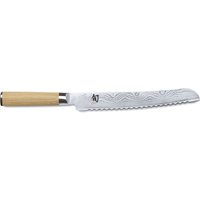 KAI Shun Classic White Brotmesser 23 cm - 32-lagiger Damaststahl - Griff Pakkaholz von KAI