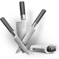KAI limited Selection Wasabi Black Set mit 3 Messern & Keramikschärfer von KAI
