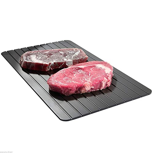 Auftauplatte,Auftaubrett Natürliches Auftauen von Gefrorenem in Minuten Defrosting Tray Aluminium Fleischplatte für Fleisch Fisch Gemüse Kochen Küche zu Hause 30 x 20cm von KAIAIWLUO