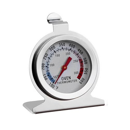 Edelstahl Ofenthermometer,300 °C Oven Thermometer zum Aufhängen und hinstellen Backofenthermometer, Holzofen, Holzbackofen, Pizzaofen, Backofen Thermometer Analog von KAIAIWLUO
