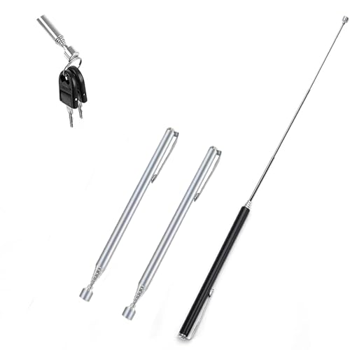 KAIAIWLUO Magnetic Magnetische Teleskopstab,3 PCS Telescopic Magnetheber Ausziehbar Magnet Ausziehbar Teleskop Magnetstab Magnetstift Metallteilen Münzen Schrauben Magnetstab Extending to 26 Inch von KAIAIWLUO