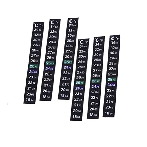 Kleben Sie auf Temperatur,6 PCS Thermometer Streifen Aquarium Thermometer Dual Scale Aquarium Temperatur Aufkleber Fenster Wetterstation Traditionelle Digitale Temperatur Aufkleber von KAIAIWLUO