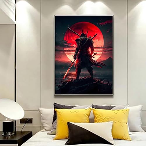 KAIDAARTLH Japanische Samurai Leinwand Bilder, Japanische Bushido Poster set, für Wohnzimmer Schlafzimmer Dekor, Rahmenlos(A,70x100cm) von KAIDAARTLH