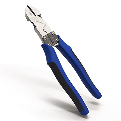 KAIHAOWIN Seitenschneider 205mm aus Chrom-Vanadium Stahl, Drahtschneider,Kombizange, Multitool Abisolierzange für Mechaniker，Engineer von KAIHAOWIN