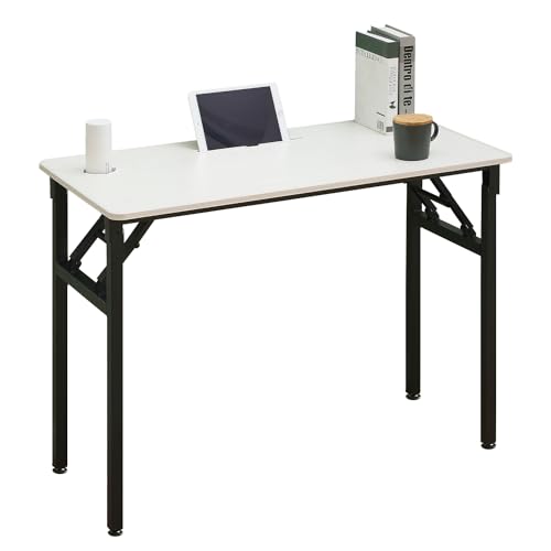 KAIHAOWIN Klappbar Computertisch 100 × 50 cm-Schreibtisch für Heimbüro und Arbeitszimmer im Modernen Design - Klapptisch mit Kabelloch -Platzsparend von KAIHAOWIN