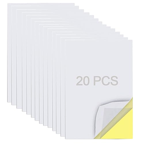 KAIHENG transparentes doppelseitiges Klebeband, A4-Format, extra stark klebende doppelseitige Klebebandblätter mit gelbem Liner für DIY-Partys/Kunst/Basteln/Dekorationsklebeband für Zuhause (20) von KAIHENG